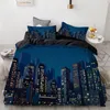 3D HD Digital Printing Custom Bedding Setduvet Cover Set Singledoblequeencal Kingcity Bedclothes Bed Set Drop Däcke Cover 220616