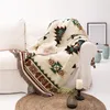 Blankets Geometric Knitted Sofa Throw Blanket Boho Knit Chair Couch Cover Towel Carpet Soft Plaid Bed Tapestry Bedspread