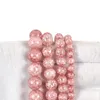 Andra naturliga stenrosa rosa spruckna kristallpärlor 15 "Strand 6/8/10/12mm plockstorlek för smycken som gör DIY -armband halsband med andra Edwi