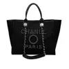 العلامة التجارية الفاخرة الكلاسيكية CH Beach Bags Canvas Pearl Peening Bag Designer التسوق المحمول سعة كبيرة حقيبة اليد حقائب اليد العلامات على حقيبة الظهر Ladies Satchel Z6HM