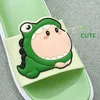 Cute Cartoon Dinosaur Women Home Bath Summer Cool Sandali da donna antiscivolo Amanti della casa Scarpe di gomma Pantofole da uomo 220616