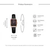 Relógios de pulso relógios de quartzo de luxo para feminino retângulo de retângulo simple ladies relógio moda feminina pulseira de pulseira conjunto 2022 Montre femm