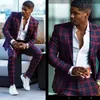 Ternos masculinos blazers feitos sob medida estilo inglês terno xadrez para homens 2 peças casual blazer masculino especialmente projetado roupas mais recentes primavera jack