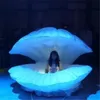 2m 3m White Inflatable Shell With LED Lights and Blower For Wedding or Music Party Event Stage Decoration