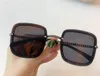 Nouvelles lunettes de soleil design de mode 4244 monture en métal à lentille carrée sans monture style populaire et polyvalent lunettes de protection UV400 en plein air