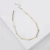 Chains Simple Gold Color Geometric Choker Necklace For Women Exaggeration Long Links Collar Necklaces Statement Jewelry GiftsChains