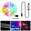 Paski LED Tło Light Pasek RGB IP65 Wodoodporny zgięcie z kontrolerem 5V interfejs USB wielokolorowy na imprezę atmosfery samochodowej menled s