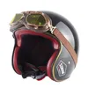 دراجة نارية مفتوحة الوجه نصف خوذة ركوب الخوذة Motocross MotoBike خوذة مع Harley Goggles