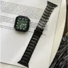 Lyx 45mm 41mm rostfritt st￥lrem f￶r Apple Watch Ultra 49mm Band 44mm 40mm 42mm 38 Fashion Watchband IWatch Series 8 7 6 SE 5 4 3 Armband