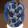 رجال Polos Mens Fashion غير الرسمي الرياضي الرقمي الرقمي للطباعة راجلان سستة طويلة الأكمام الطويلة الجوارب الحجم 13-15 القمصان تالمنز