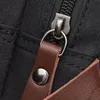 Kosmetiktaschen Hüllen Kf-2X Schwarz/Blau Lässige Canvas-Tasche mit Ledergriff Reisen Männer Waschen Rasieren Frauen Toilettenartikel Aufbewahrung