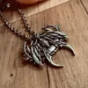 Pendant Necklaces Gothic Moth Necklace Deaths Head Hawk Insect Witch Charm Chain Women Men Party JewelryPendant