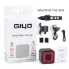 Giyo Akıllı Bisiklet Freni Işık Kuyruğu Arka USB Bisiklet Işık Bisiklet Lambası Otomatik Durdur LED Geri Şarj Edilebilir IPX6Water Geçirmez Güvenlik 220721
