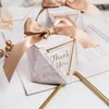 Gift Wrap 50pcs European Diamond Shape Candy Boxes Wedding Favors Bomboniere Paper Thanks Box Party Chocolate BoxGift8332968