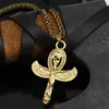 Olho religioso de Horus Anhur ankh colar pingentes de ouro Religião egípcia Agypt Wings Angel Goddess Patron Saint Charm Jewellery 7qia