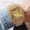 Full Diamond Mens Watches Quartz Movement Iced Out Women Watch Shiny Lover Wristwatch Lifestyle Waterproof Fashion Dress Wristwatches Montre F93Y