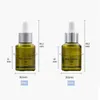 30ml Cosmetic Packaging Essential Oil Glass Bottle Empty Green Dropper Refillable Vials