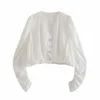 Kobiety luźne okropne bluzka guzika w szyku w szyku szyjka elegancka lady vintage kobieta płynąca koszula top 210709