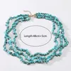 Choker Chokers Ztech 48cm 5cm Bohême Bleu Perles Imitation Pierres Colliers Pour Femmes Mode À La Mode Collier Déclaration BijouxChokers