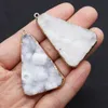 Hanger kettingen natuurlijke kristal driehoek koper geklede piramide witte sieraden dames casual maken ketting diypendant