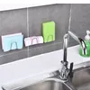 Sink Rack Punho livre Esponja Aço Inoxidável Auto-adesivo Drenagem Seco Pano De Armazenamento Cozinha Gancho De Parede Acessórios De Armazenamento Acessórios