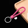 New Jewelry Creative PU Leather Braided Rope Keychain Car Key Ring For Women Men Fashion Key Holder Accessories