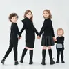 pojkar flickor blixtlås avslappnad klänning topp romper familj matchande kläder barn baby tonåring höst vinter bomullskläder 220815