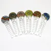 Handmade Glass Tobacco Pipe Glycerin Cooling Oil Smoking Pipes Freezable Coil Hand Oil Burner Tubes