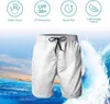 Shorts masculinos masculinos nadam troncos de nadar vermelho-branco-nadar de banho de banho resistente a água de tração de malha de praia de verão da praia