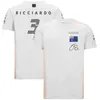 F1 Summer T-shirt Formula One McLaren Team Polo Shirt överdimensionerade t-shirts Loose Lapel Short Sleeve Digital Trend Sports Racing Tshirts 59yu