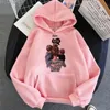 여자 후드 땀 땀 셔츠 엄마와 아기 까마귀 sudadera harajuku aesthetic 핑크 탑 캐주얼 여성 2022 겨울 한국 패션 Y2K 스웨트 시시