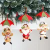 Julekorationer Merry Tree Decoration Xmas Oranment Pendant Parachute Plush Santa Claus Snowman Elk Doll Drop Gift år 2022Christmas