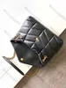 12A Mise à niveau Miroir Qualité S Designer Moyen Puffer Matelassé Femmes Lambskin Mini Embrayage Enveloppe Sacs À Main Noir Bourse Épaule Or Chaîne Boîte Sac