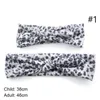 Hårtillbehör 2st/Set Parent-Child Headwear Kids Turban Cloth Leopard Headbonad Women Girls Hairband Fashion Elastic Band