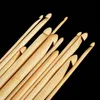 Home Bamboo hook needle 3.0-10.0mm 12 Sizes Set Knitting Weave Needles Crochet Hooks Craft Tool LK170