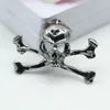 1 PCS Zwarte legering Punk Hip Hop Skull Broches Pins voor unisex Men Fashion Halloween sieraden Rock skelet broche Booche Bag accessoires Geschenk