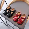 Sepatu Kulit Anak Perempuan Mode Anakanak Gaya Inggris Oxford Tstrap Dengan Ikatan Simpul Musim Semi Gugur Flat 220611