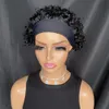 Short Headband Wig Human Hair Deep Wave Wigs For Black Woman 16 Inches Brazilian Remy Glueless Full Machine Made