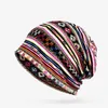 Cokk katoenen beanie tulband hoed vrouwen mannen boho geometrisch ontwerp beanie mode baggy cap gorro feminino bot mannelijk nieuw casual j220722