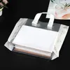 Gift Wrap 50pcs Large Plastic Bags Transparent Printed White Border Shopping Jewelry Packaging With HandleGift