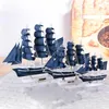 Decorative Objects & Figurines Creative Gifts For Students Mediterranean Sailing Smooth Desk Ornaments Wooden Crafts