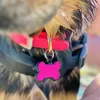 Diy Dog Tag Creative Bone Shape Pet ID Kort Keyring Pet Fashion Accessories Keychains 8 Färger