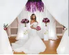 2022 Afryki Syrenka Suknia ślubna Suknie Ślubne Plus Rozmiar Off The Ramię Koronki Appliqued Zroszony Vestido De Noiva Lady Małżeństwo Dresses Bes121