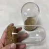 60st D6 x H10cm Glass Dome Dekorativ klockburk visar kupol med korkbas för festförmåner, konst, små projekt och DIY -dekorationer