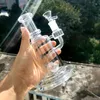 Mini narghilè Bong in vetro trasparente da 6,5 pollici con ciotole Tubi da fumo di tipo dritto per giunto femmina da 14 mm