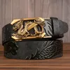 Belts High Quality Handmade Men Waistbands Pressed Cowskin Straps Male Designer Ratchet Genuine Leather BeltBeltsBelts