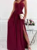 Summer High Slit Cutout Maxi Party Dress Elegant One Shoulder Solid Color Dress Asymmetric Women Long Wedding Evening Sexy Robes L220601