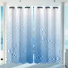 Curtain & Drapes Blue Wavy With A Subtle Moroccan Tint 3D Digital Print Outdoor Waterproof 2 PanelsCurtain