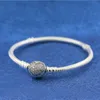 100% s925 Sterling Silver Charm Bracelets CZ Diamond Snake Chain Bracelet fit Pandora Beads Women Designer Dis Love Heart Luxury Jewelry Lady Gifts With Original Box