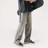 Y2K Jeans Kasual Celana Baggy Kaki Lurus Longgar Celana Panjang Bordir Tren Gaya Lama Pakaian Jalanan Hip Hop Pria Wanita 220817